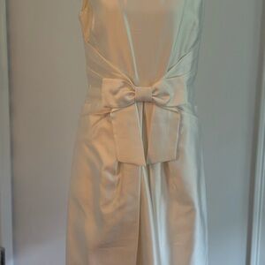 Kate Spade off white with Bow Detail silk dress